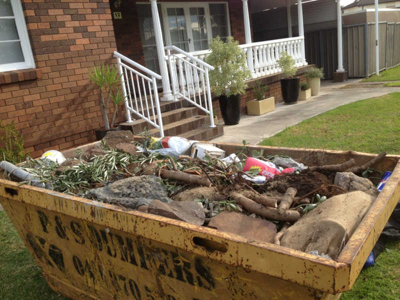 Not so Green Waste Contents in a Skip Bin