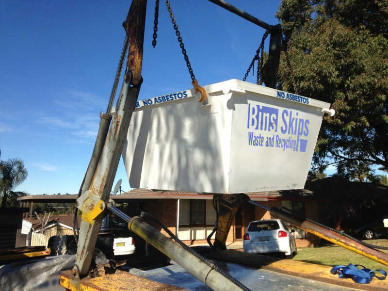 4m Leichhardt Skip Bin being delivered