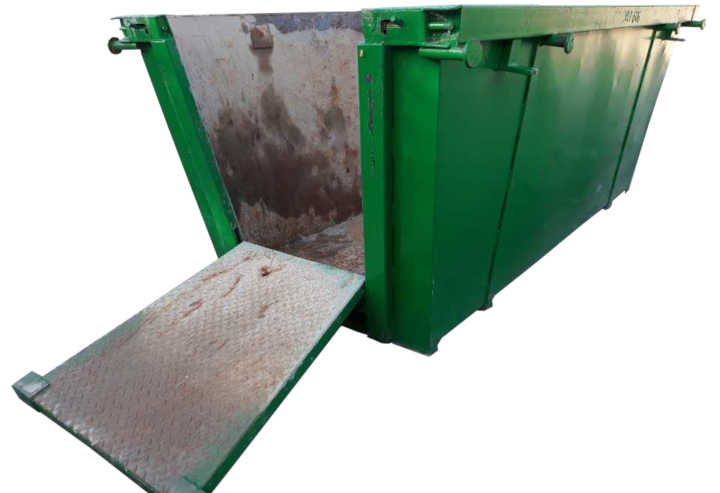 This 6.0m³ Skip Bin is equiped with a drop down door or ramp. Easy for loading with dirt or soil.