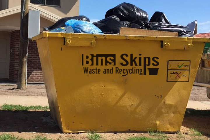 2.0m³ Parramatta Skip Bin a little over filled with Rubbish