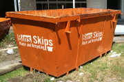 scarce 5m skip bin with no door or ramp