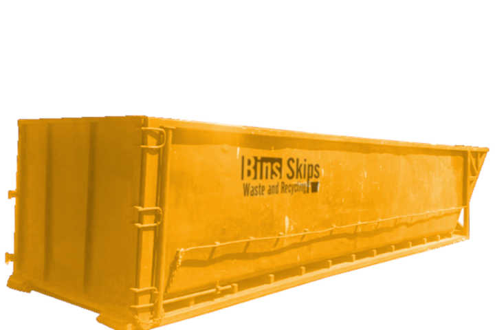 Forty cubic meter hook-lift bin for very large skip bin hire moorooka