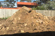Contamination clean-fill, soil with construction waste
