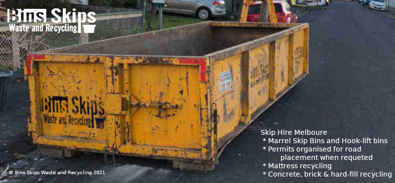 Altona Meadows Skip bin on the road with council permit