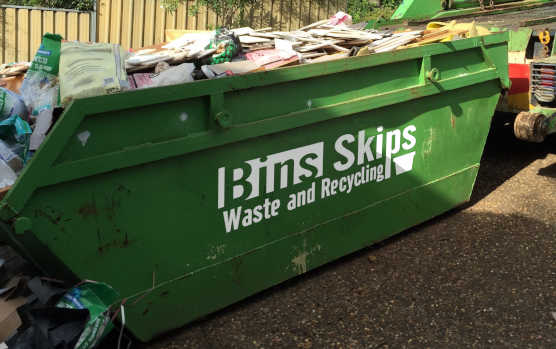 Builders skips for construction waste streams