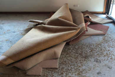 Synthetic Carpets or wool carpets awaiting disposal in Beaumont hills