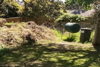 Too much green waste for a wheelie bin so get a green skip bin