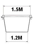 Typical mini-skip width dimensions