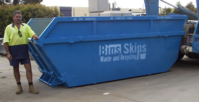 10m³ Camden Skip Bin in Narellan yard