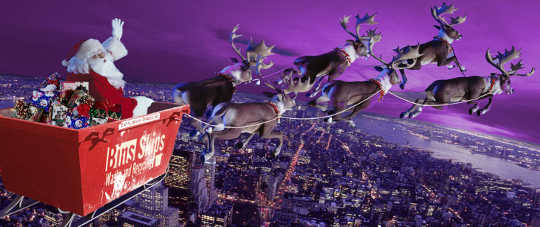 Santas Skip Bin Sleigh over Sydney